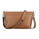 Camel Luxe Leather Crossbody Bag