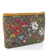 Pochette/Sac à main Gucci Ophidia en cuir jaune et toile Suprême Flora grand modèle 517551