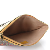 Pochette/Sac à main Gucci Ophidia en cuir jaune et toile Suprême Flora grand modèle 517551