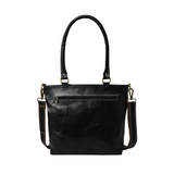Noir Classic Dual Strap Leather Tote