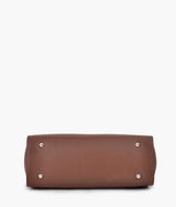 Horse brown color classic top-handle bag