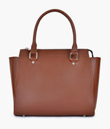 Horse brown color classic top-handle bag