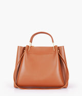 Brown color  metal handle tote bag