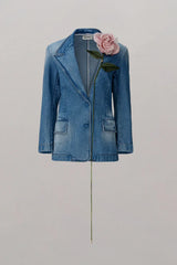 Blazer en jean Rose Carnivore