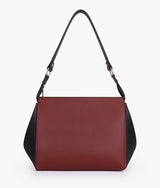 Red and black color  trio twist handbag