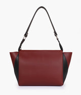 Red and black color  trio twist handbag