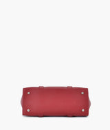 Red color carry-all satchel bag