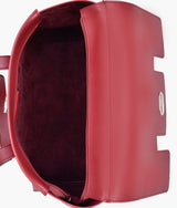 Red color carry-all satchel bag