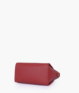 Red color  top-handle mini handbag