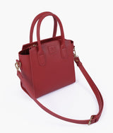 Red color  top-handle mini handbag