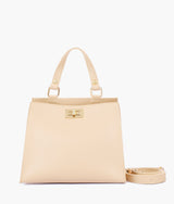 Off-white front lock top-handle mini bag for women
