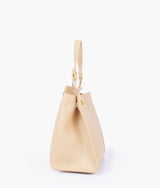Off-white front lock top-handle mini bag for women