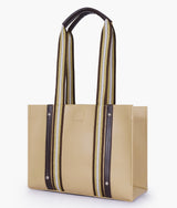 Beige long strap  handbag