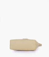 Sac à main blanc cassé à bandoulière tressée pour femme