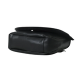Sleek Black Faux Leather Crossbody Bag