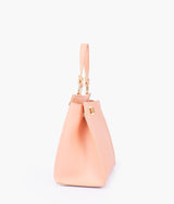 Peach front lock top-handle mini bag  for women