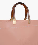 Peach signature tote handbag