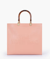 Peach signature tote handbag