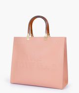 Peach signature tote handbag