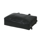 Sleek Black Leather Office Tote