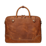 Vintage Brown Full-Grain Leather Messenger Bag