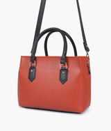 Rust small satchel bag for women
