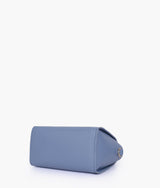 Sky blue color top-handle mini handbag
