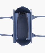 Sky blue color top-handle mini handbag