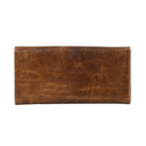 Classic Brown Vintage Leather Clutch Wallet